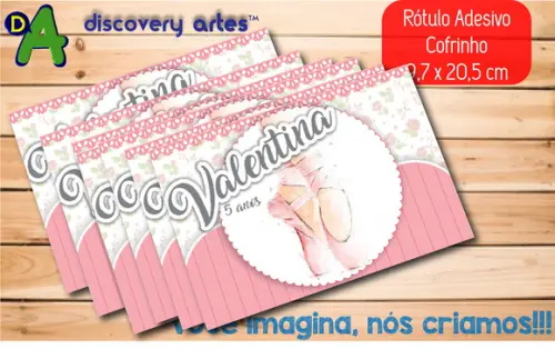 Rótulo Adesivo Cofrinho Bailarina