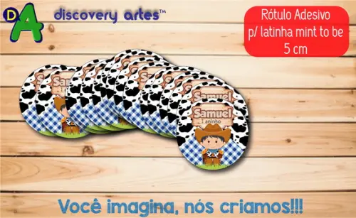 Rótulo Adesivo Latinha Fazendinha