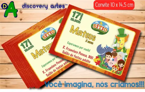 Convite Sitio do Pica Pau Amarelo