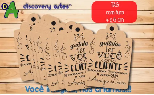 Tag em Kraft para Doceira / Boleira