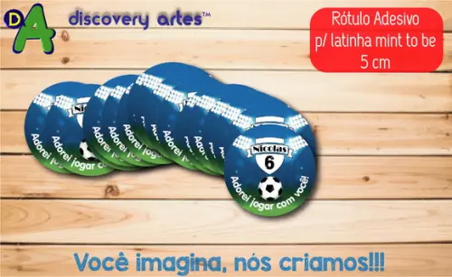 Rótulo Adesivo Latinha Time de Futebol