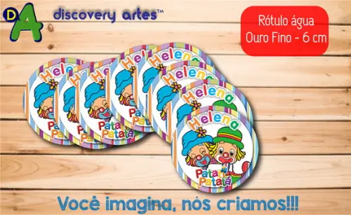 Rótulo Adesivo Água Ouro Fino Patati Patata