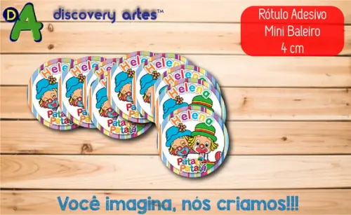 Rótulo Adesivo Mini Baleiro Patati Patata
