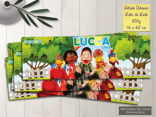 Rótulo Adesivo Lata de Leite 800g Cocorico