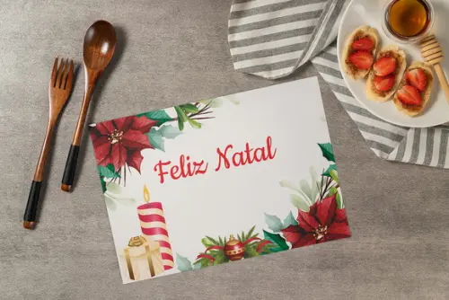 Jogo Americano Natal (descartável)
