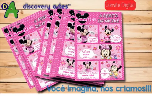 Convite Digital Minnie Rosa