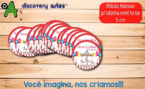 Rótulo Adesivo Latinha Parque de Diversão