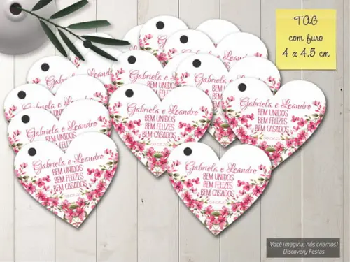 Tag Coração para Bem Casados