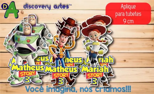Aplique de Tubete Toy Story