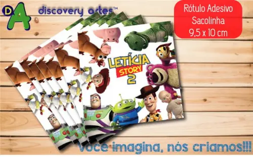 Rótulo Adesivo Sacola Toy Story