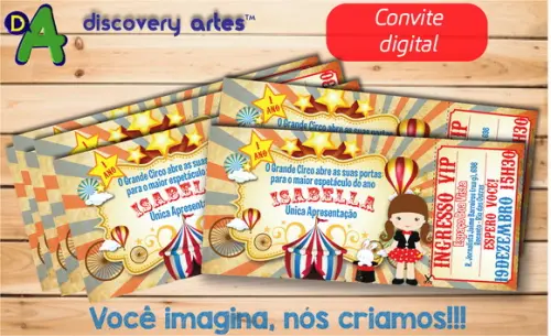 Convite Ingresso Digital Circo