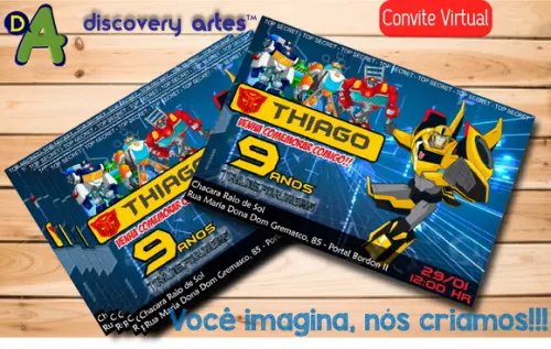 Convite Digital Transformers Rescue Bots