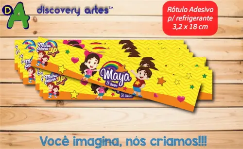 Rótulo Adesivo Refrigerante Maria Clara e Jp