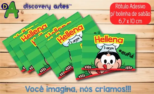 Rótulo Adesivo Bolinha de sabão Magali