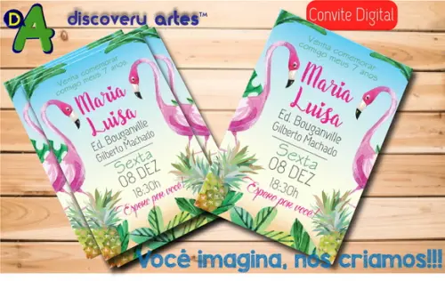 Convite Digital Flamingo