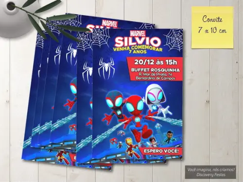 Convite Spidey e Seus Amigos