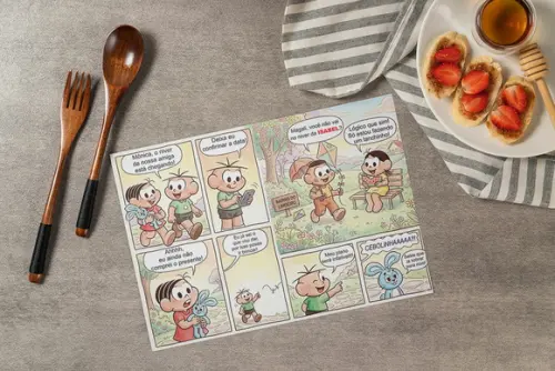 Jogo Americano Quadrinho Turma da Monica (descartável)