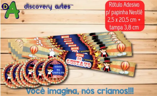 Rótulo Adesivo Papinha Circo c/ Tampa