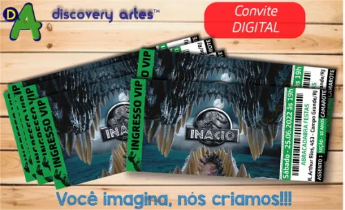 Convite Ingresso Digital Jurassic Park