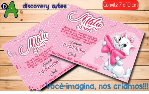 Convite Gatinha Marie