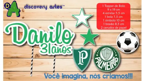 Topper de Bolo Time de Futebol