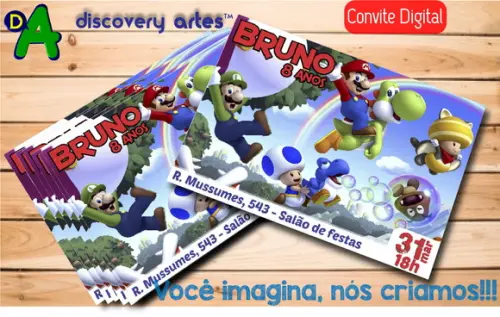 Convite Digital Super Mario Bros