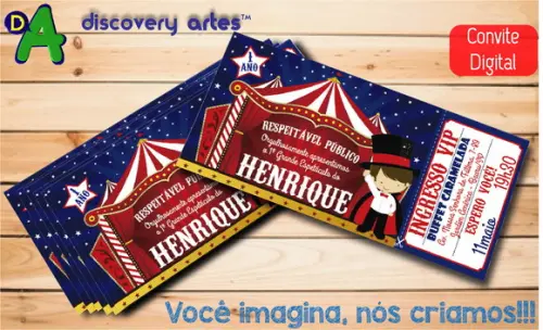 Convite Ingresso Digital Circo