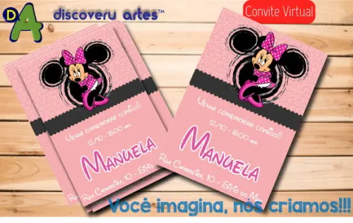 Convite Digital Minnie Rosa