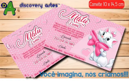 Convite Gatinha Marie
