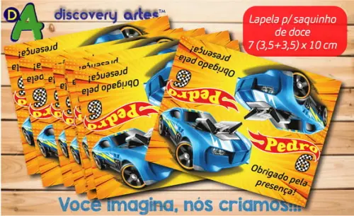 Lapela de Saquinho Hot Wheels