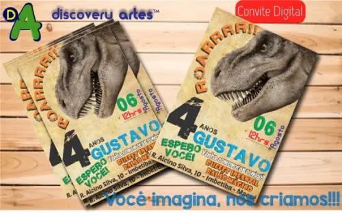 Convite Digital Dinossauro