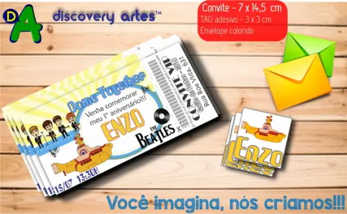 Convite Ingresso Retro