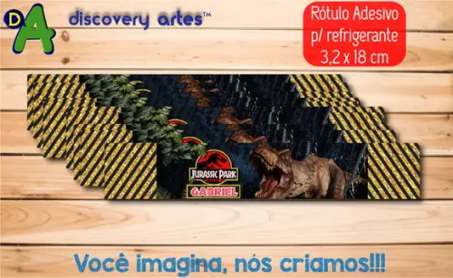 Rótulo Adesivo Refrigerante Jurassic Park