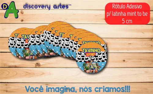Rótulo Adesivo Latinha Toy Story
