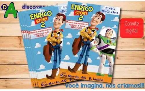 Convite Digital Toy Story