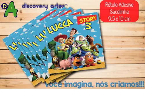 Rótulo Adesivo Sacola Toy Story