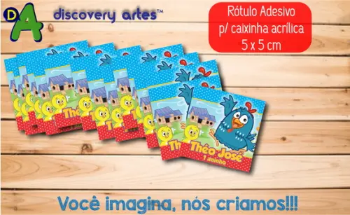 Rótulo Adesivo Caixinha Galinha Pintadinha