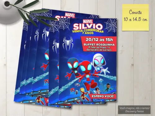 Convite Spidey e Seus Amigos