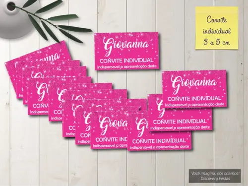 Convite Individual Pink 15 Anos