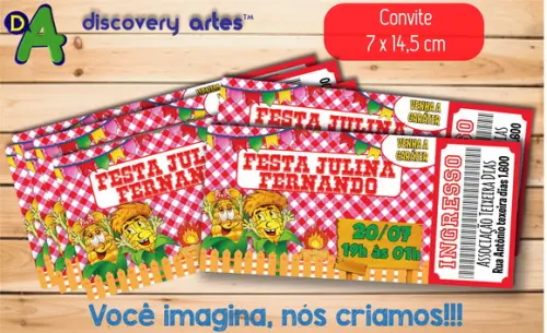 Convite Ingresso Festa Junina