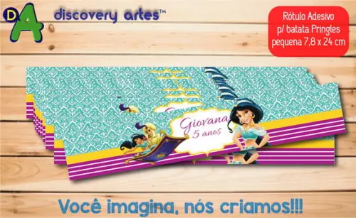 Rótulo Adesivo Batata Princesa Jasmine