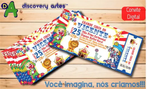 Convite Ingresso Digital Patati Patata
