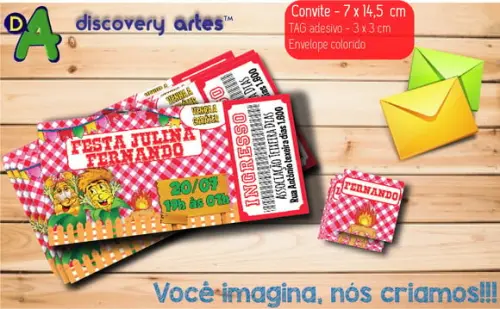 Convite Ingresso Festa Junina