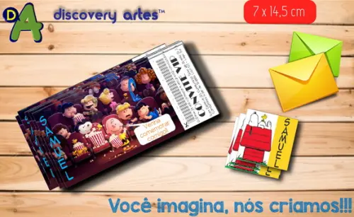 Convite Ingresso Snoopy