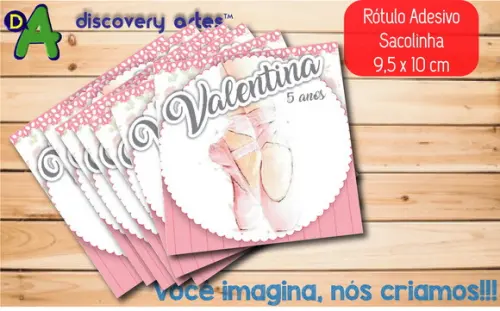 Rótulo Adesivo Sacola Bailarina