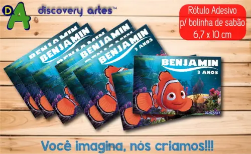 Rótulo Adesivo Bolinha de Sabão Procurando Nemo