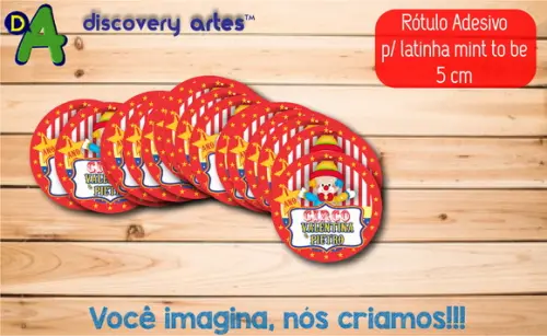 Rótulo Adesivo Latinha Circo