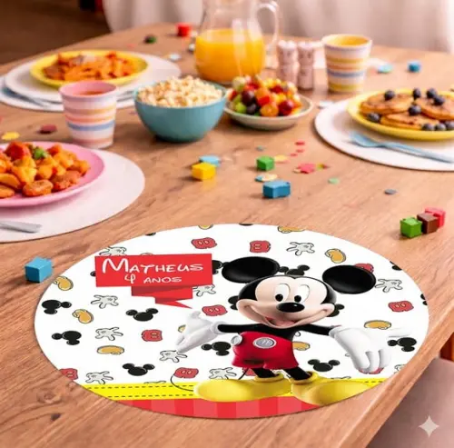 Sousplat Redondo Mickey (descartável)