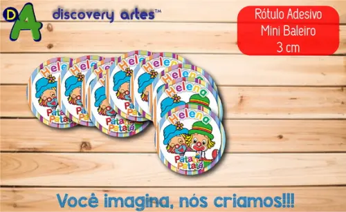 Rótulo Adesivo Mini Baleiro Patati Patata