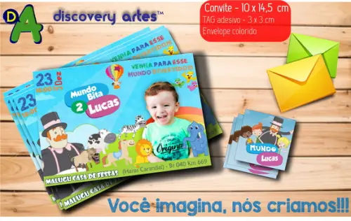 Convite Mundo Bita com Foto